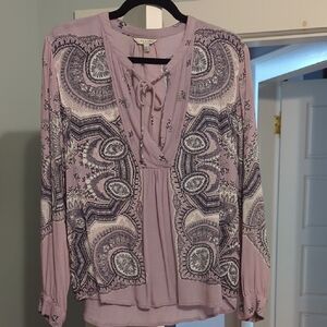 Women's Paisley Blouse - Purple
